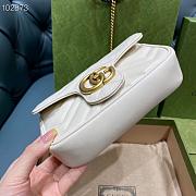 GUCCI GG MARMONT SUPER MINI BAG WHITE ‎476433 SIZE 16.5 X 10 X 5CM - 3