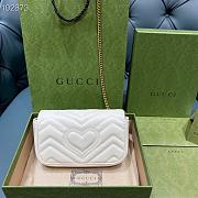 GUCCI GG MARMONT SUPER MINI BAG WHITE ‎476433 SIZE 16.5 X 10 X 5CM - 4