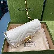 GUCCI GG MARMONT SUPER MINI BAG WHITE ‎476433 SIZE 16.5 X 10 X 5CM - 5