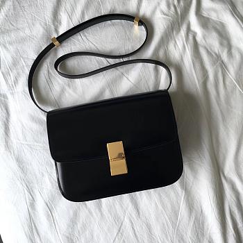 CELINE MEDIUM CLASSIC BAG BLACK 189173 SIZE 24 x 18 x 7 CM