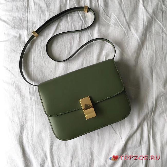 CELINE MEDIUM CLASSIC BAG KHAKI 189173 SIZE 24 x 18 x 7 CM - 1