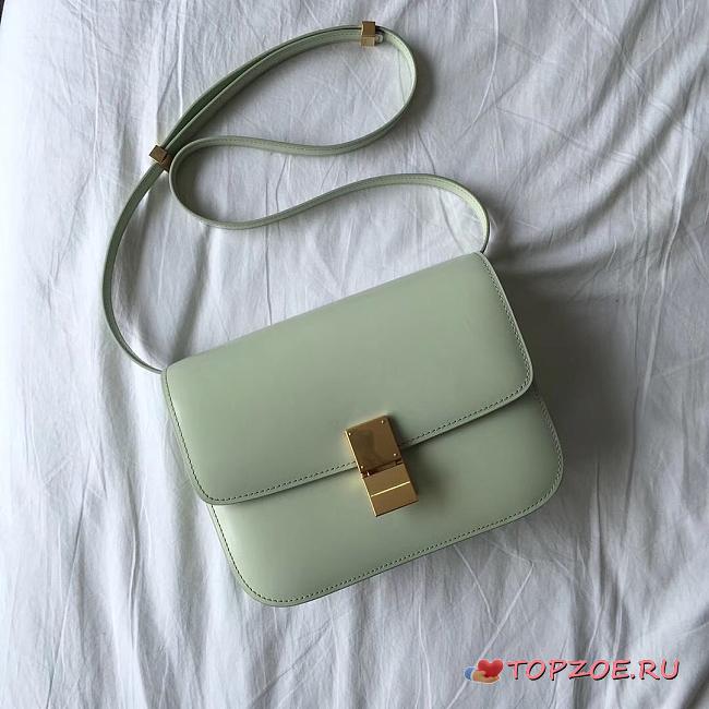 CELINE MEDIUM CLASSIC BAG LIGHT GREEN 189173 SIZE 24 x 18 x 7 CM - 1