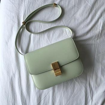 CELINE MEDIUM CLASSIC BAG LIGHT GREEN 189173 SIZE 24 x 18 x 7 CM