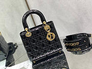 SMALL LADY DIOR BAG BLACK M0531 SIZE 20 x 16.5 x 8 CM - 1