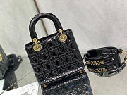 SMALL LADY DIOR BAG BLACK M0531 SIZE 20 x 16.5 x 8 CM - 6