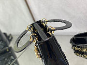 SMALL LADY DIOR BAG BLACK M0531 SIZE 20 x 16.5 x 8 CM - 5
