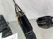 SMALL LADY DIOR BAG BLACK M0531 SIZE 20 x 16.5 x 8 CM - 4