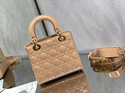 SMALL LADY DIOR BAG BEIGE M0531 SIZE 20 x 16.5 x 8 CM - 5