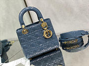 SMALL LADY DIOR BAG CLOUD BLUE M0531 SIZE 20 x 16.5 x 8 CM - 1