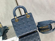 SMALL LADY DIOR BAG CLOUD BLUE M0531 SIZE 20 x 16.5 x 8 CM - 4