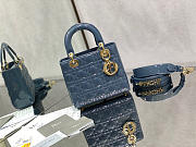 SMALL LADY DIOR BAG CLOUD BLUE M0531 SIZE 20 x 16.5 x 8 CM - 6