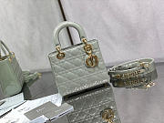 SMALL LADY DIOR BAG GRAY ULTRAMATTE M0531 SIZE 20 x 16.5 x 8 CM - 2