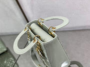 SMALL LADY DIOR BAG GRAY ULTRAMATTE M0531 SIZE 20 x 16.5 x 8 CM - 3