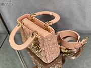 SMALL LADY DIOR BAG ROSE M0531 SIZE 20 x 16.5 x 8 CM - 6
