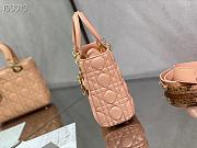 SMALL LADY DIOR BAG ROSE M0531 SIZE 20 x 16.5 x 8 CM - 5