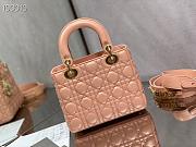 SMALL LADY DIOR BAG ROSE M0531 SIZE 20 x 16.5 x 8 CM - 3
