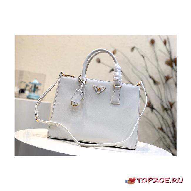 Prada Galleria White Large Bag 1BA274 Size 32×24×14cm - 1
