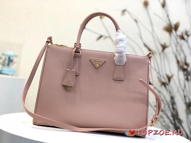 Prada Galleria Powder Pink Large Bag 1BA274 Size 32×24×14cm - 1