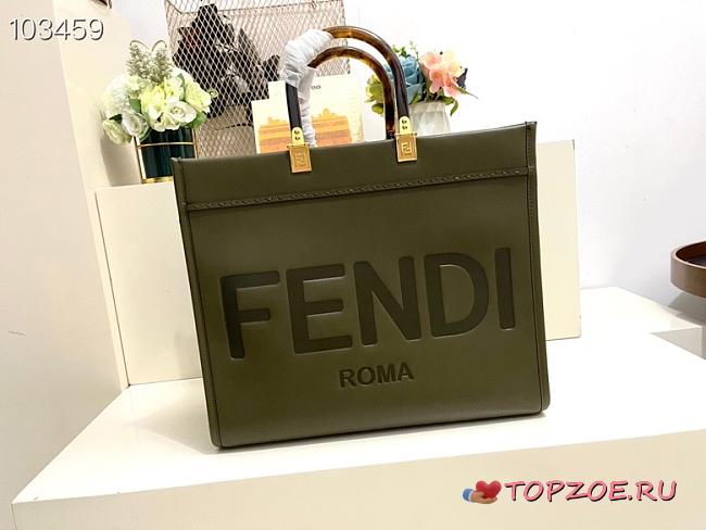 FENDI SUNSHINE MEDIUM GREEN 8BH386 SIZE 36x17x31 CM  - 1