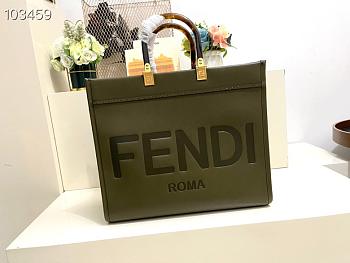 FENDI SUNSHINE MEDIUM GREEN 8BH386 SIZE 36x17x31 CM 