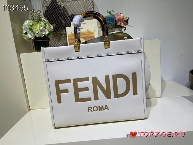FENDI SUNSHINE MEDIUM WHITE 8BH386 SIZE 36x17x31 CM - 1