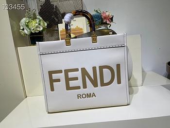 FENDI SUNSHINE MEDIUM WHITE 8BH386 SIZE 36x17x31 CM