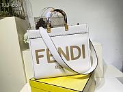 FENDI SUNSHINE MEDIUM WHITE 8BH386 SIZE 36x17x31 CM - 5