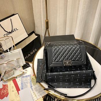 BOY CHANEL HANDBAG BLACK A67086 SIZE 25×15×7.5 CM