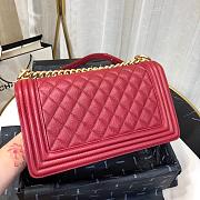 BOY CHANEL HANDBAG RED A67086 SIZE 25×15×7.5 CM - 3