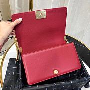 BOY CHANEL HANDBAG RED A67086 SIZE 25×15×7.5 CM - 5