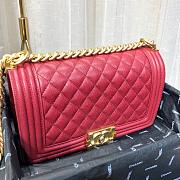 BOY CHANEL HANDBAG RED A67086 SIZE 25×15×7.5 CM - 6