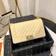 BOY CHANEL HANDBAG YELLOW A67086 SIZE 25×15×7.5 CM - 4