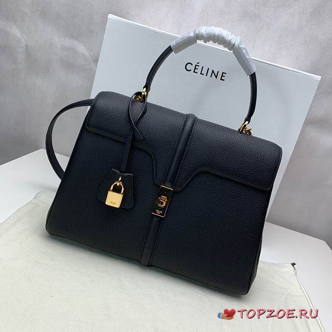 CELINE MEDIUM 16 BAG BLACK 187373 SIZE 32 x 23.5 x 13 CM - 1
