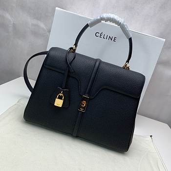 CELINE MEDIUM 16 BAG BLACK 187373 SIZE 32 x 23.5 x 13 CM