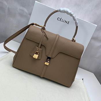 CELINE MEDIUM 16 BAG COFFEE 187373 SIZE 32 x 23.5 x 13 CM