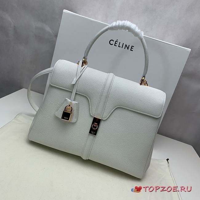 CELINE MEDIUM 16 BAG WHITE 187373 SIZE 32 x 23.5 x 13 CM - 1