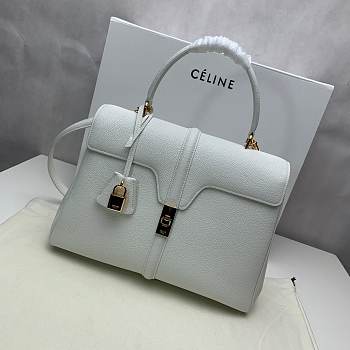 CELINE MEDIUM 16 BAG WHITE 187373 SIZE 32 x 23.5 x 13 CM