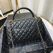 CHANEL LARGE FLAP BAG WITH TOP HANDLE BLACK A92991 SIZE 28CM - 2