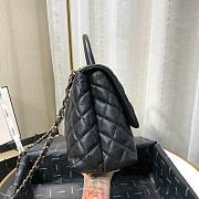 CHANEL LARGE FLAP BAG WITH TOP HANDLE BLACK A92991 SIZE 28CM - 3