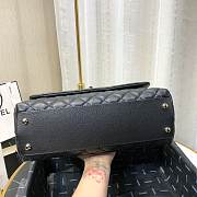 CHANEL LARGE FLAP BAG WITH TOP HANDLE BLACK A92991 SIZE 28CM - 4