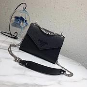 PRADA MONOCHROME BAG BLACK 1BD127 SIZE 21×14×10 CM - 1