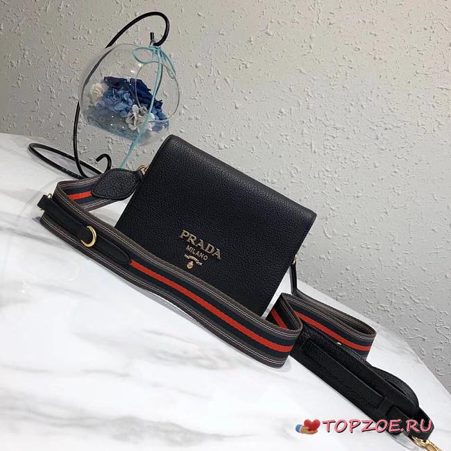 PRADA LEATHER SHOULDER BAG 1BD102 SIZE 20×14×5 CM - 1