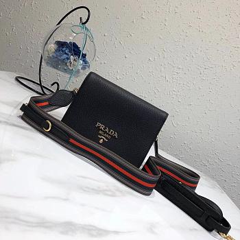 PRADA LEATHER SHOULDER BAG 1BD102 SIZE 20×14×5 CM
