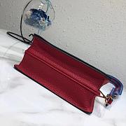 Prada Leather Shoulder Bag Red 1BD102 SIZE 20×14×5 cm - 4