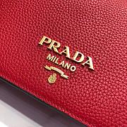 Prada Leather Shoulder Bag Red 1BD102 SIZE 20×14×5 cm - 2