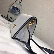 Prada Leather Shoulder Bag White 1BD102 SIZE 20×14×5 cm - 4