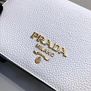 Prada Leather Shoulder Bag White 1BD102 SIZE 20×14×5 cm - 5