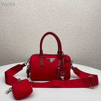 Prada Re-Edition 2005 Nylon Bag Red 1BB846 Size 20 x 11.5 x 11cm
