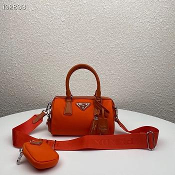 Prada Re-Edition 2005 Nylon Bag Orange 1BB846 Size 20 x 11.5 x 11cm