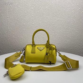 Prada Re-Edition 2005 Nylon Bag Yellow 1BB846 Size 20 x 11.5 x 11cm